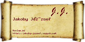 Jakoby József névjegykártya